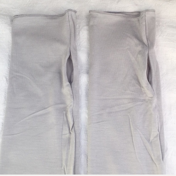 New! Long Gray Fingerless Gloves - Picture 2 of 3